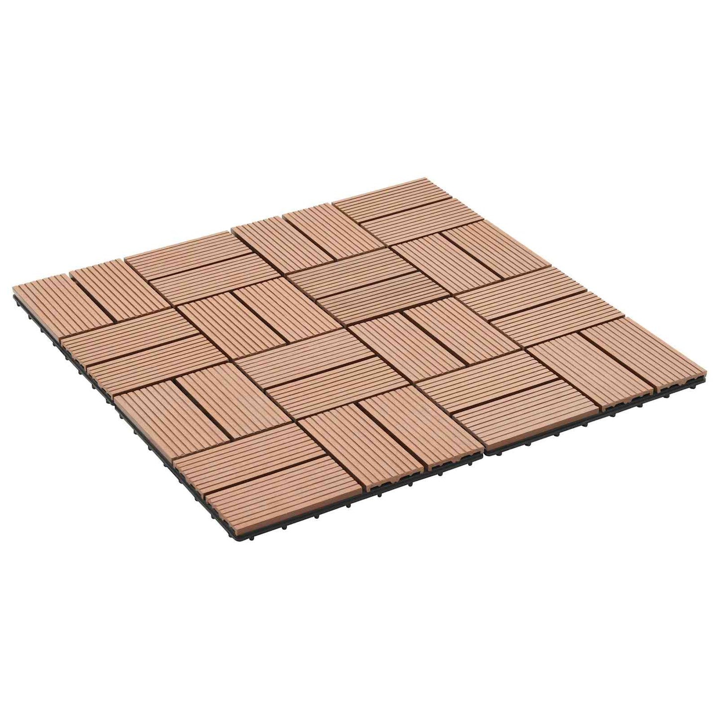 Piastrella per Decking 22 pcs Marrone 30 x 30 cm WPC | homemem39