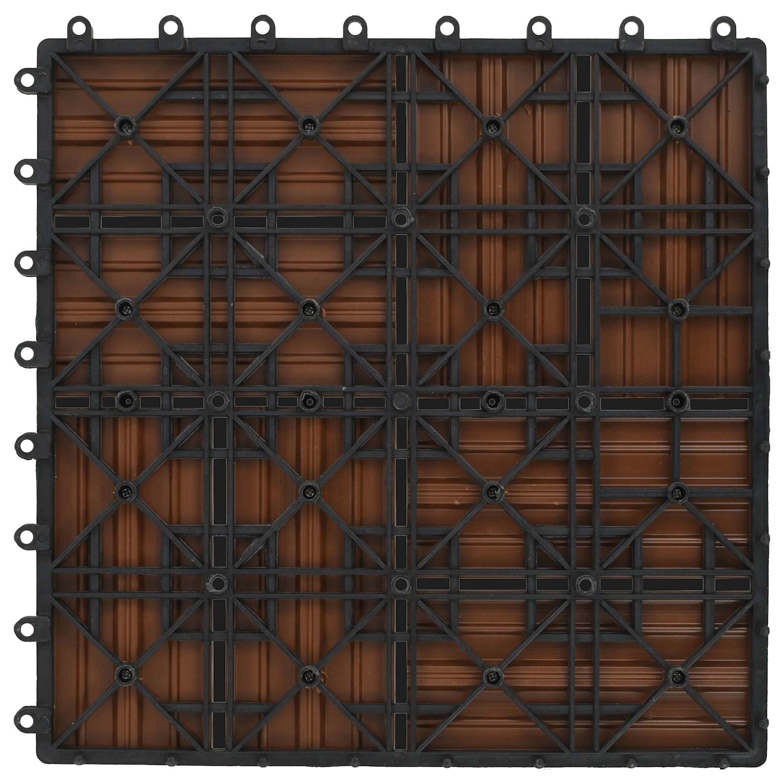 Piastrella per Decking 22 pcs Marrone 30 x 30 cm WPC | homemem39