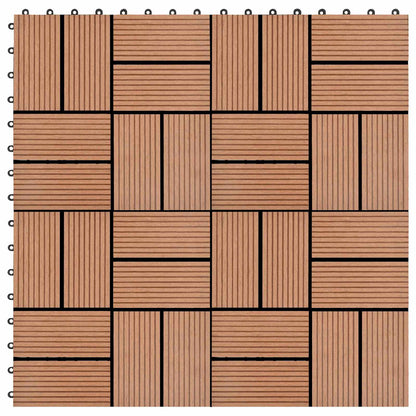 Piastrella per Decking 22 pcs Marrone 30 x 30 cm WPC | homemem39