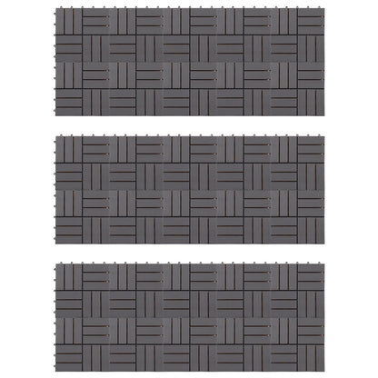 Piastrella per Decking 30 pcs Grigio 30 x 30 cm Legno di Acacia | homemem39