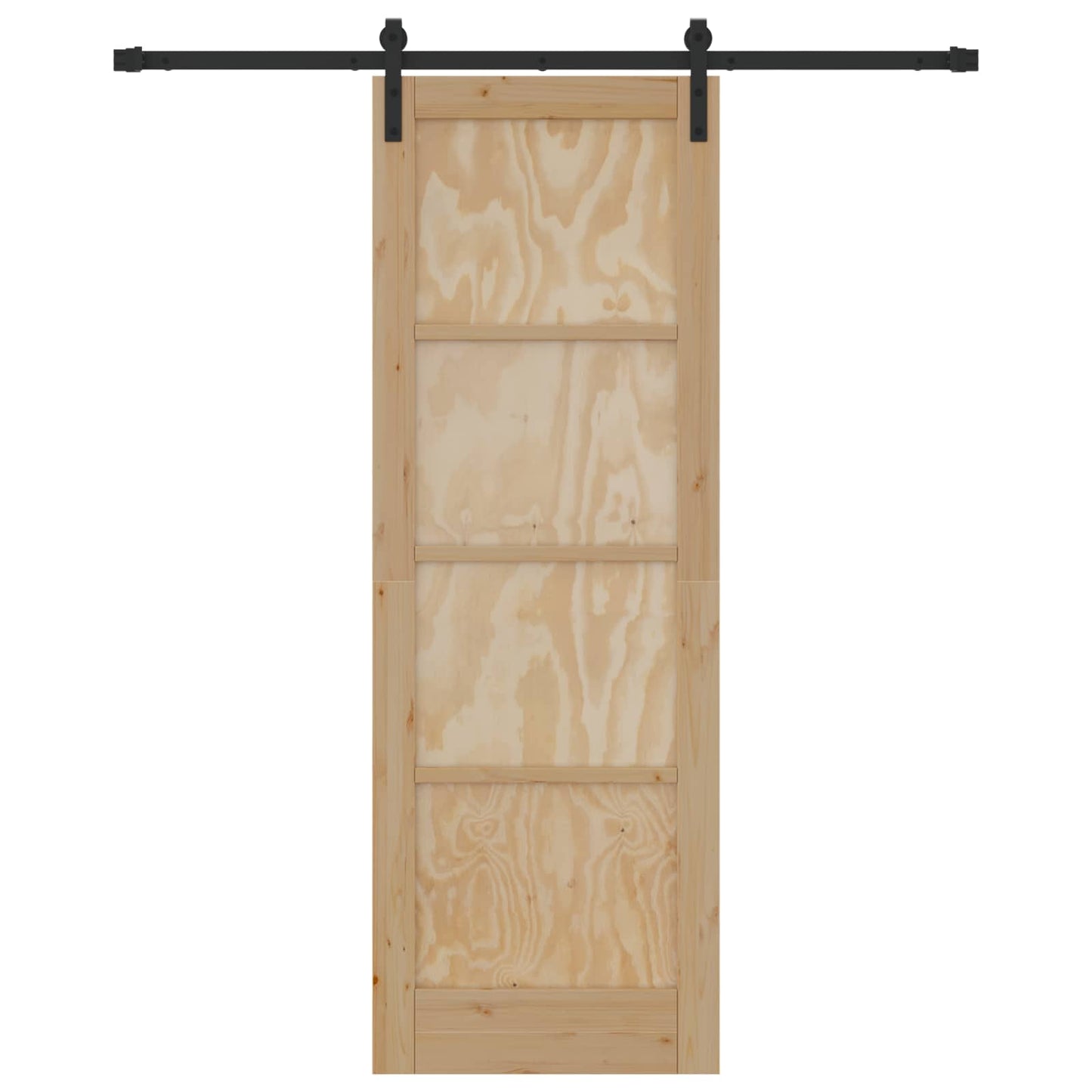 Porta scorrevole Naturale e Nero 73,5 x 211 cm | homemem39