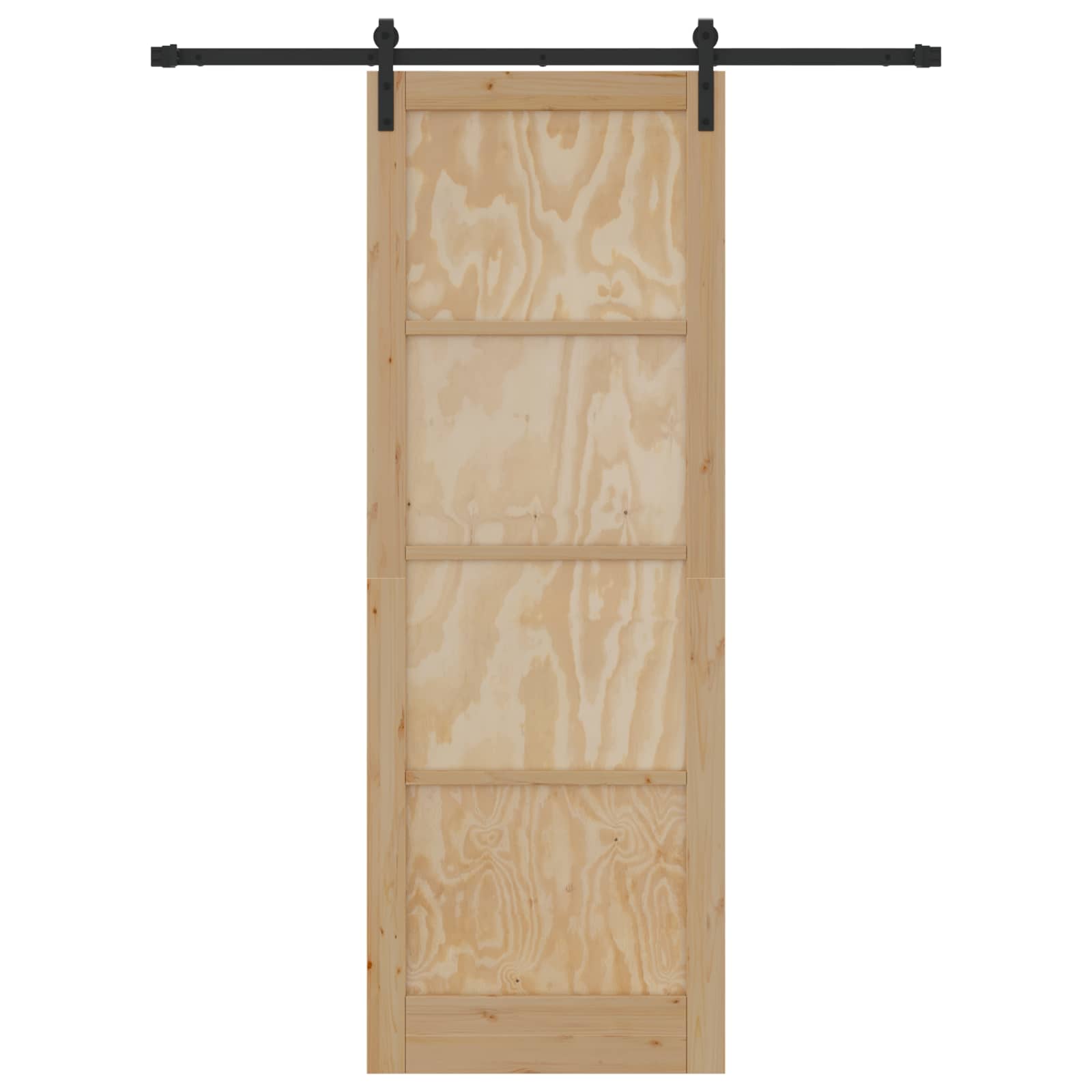 Porta scorrevole Naturale e Nero 83 x 232 cm | homemem39
