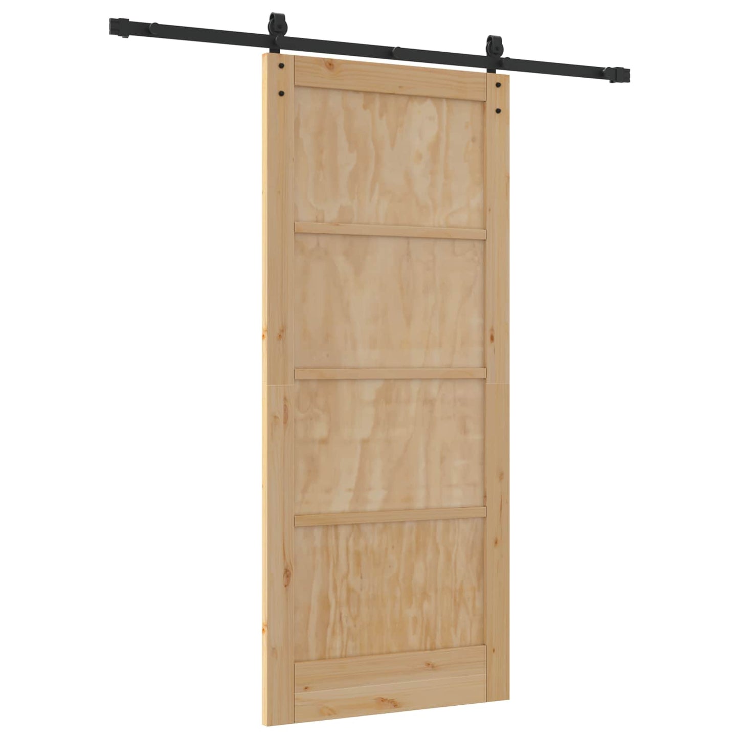 Porta scorrevole Naturale e Nero 86 x 198,5 cm | homemem39
