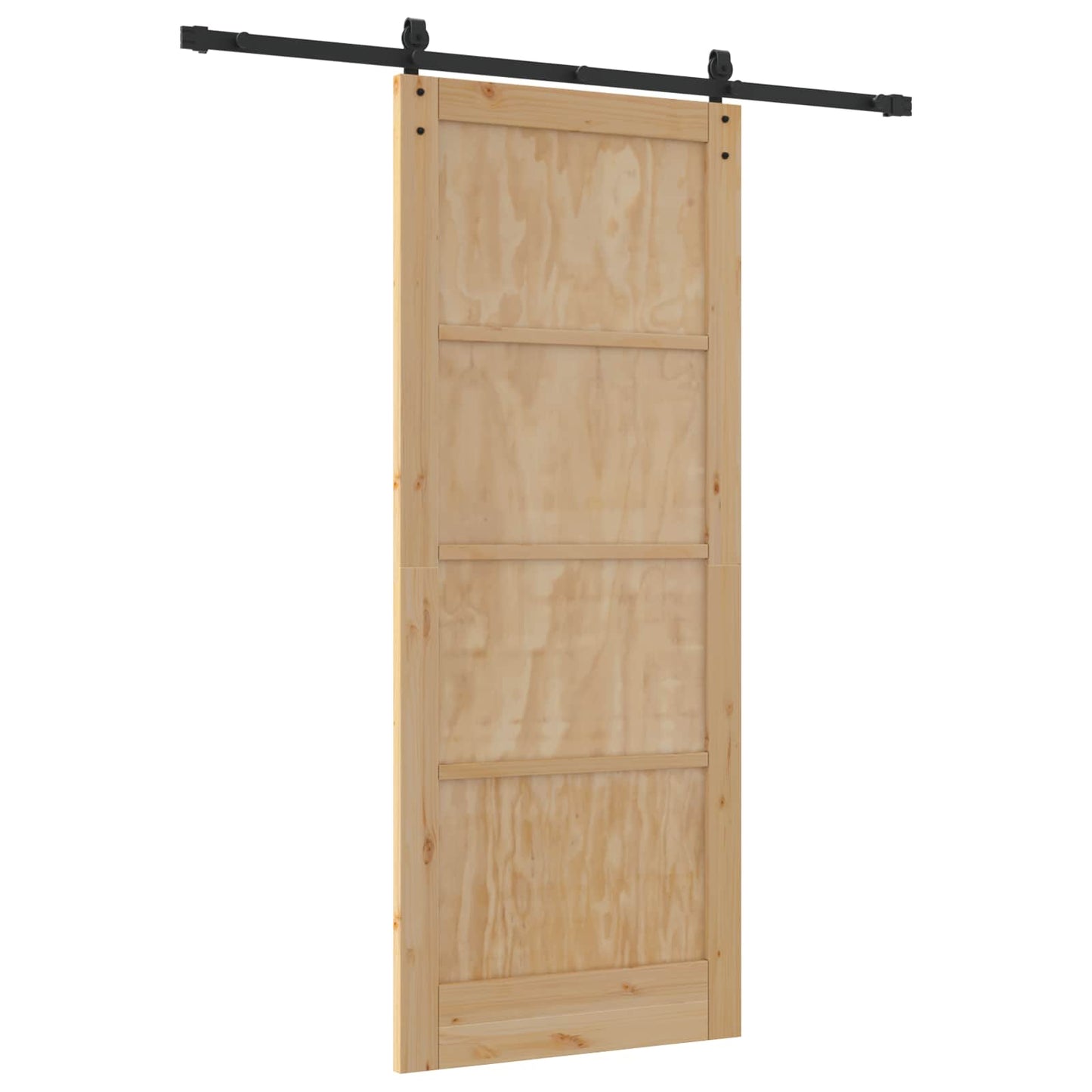 Porta scorrevole Naturale e Nero 86 x 211 cm | homemem39