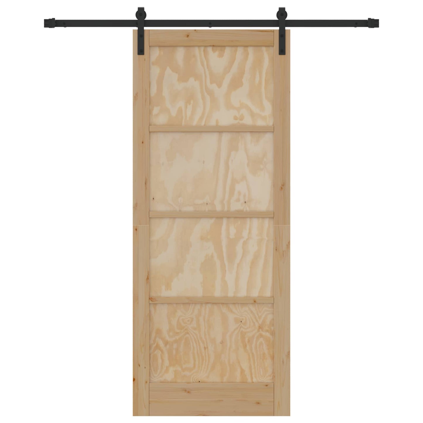 Porta scorrevole Naturale e Nero 86 x 211 cm | homemem39