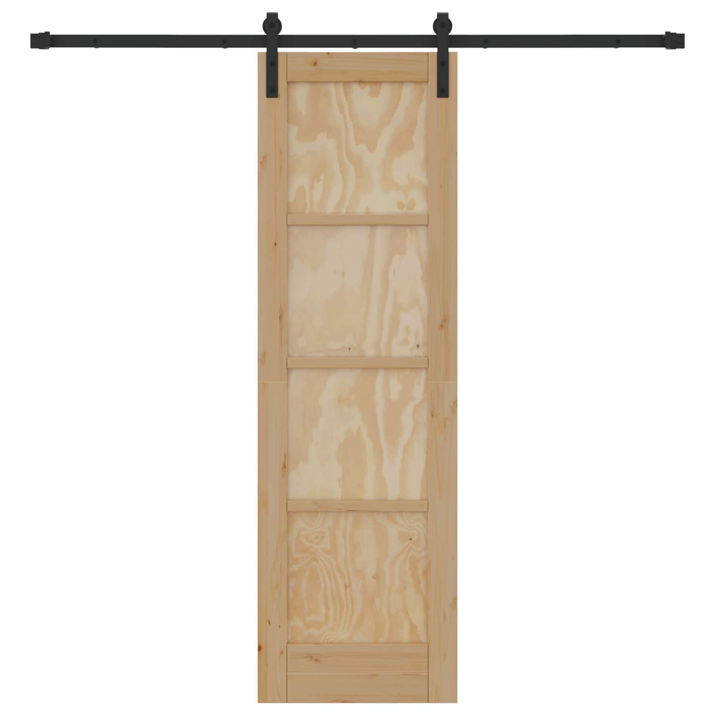 Porta scorrevole Naturale e Nero 61 x 198,5 cm | homemem39