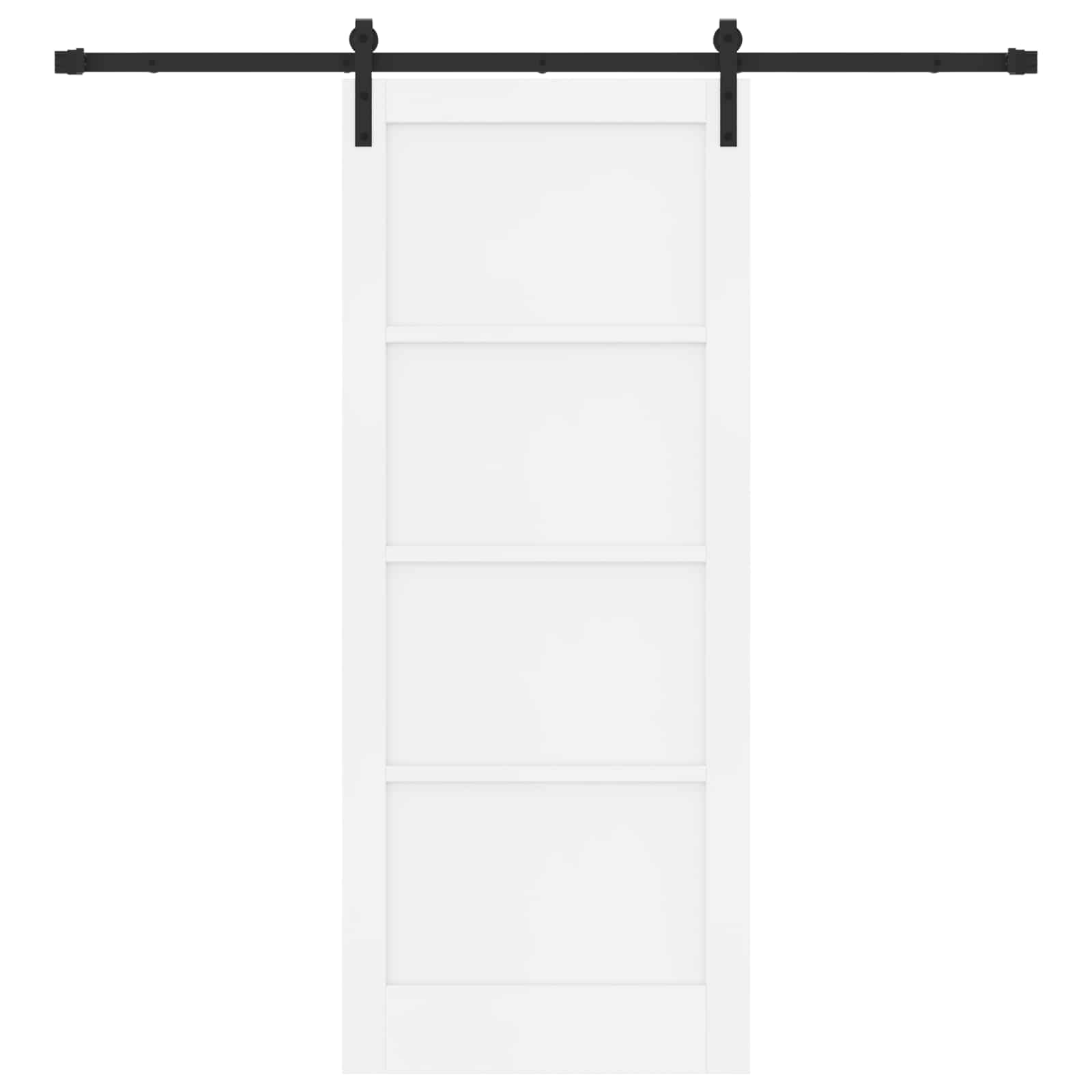 Porta scorrevole Bianco e Nero 83 x 202 cm | homemem39