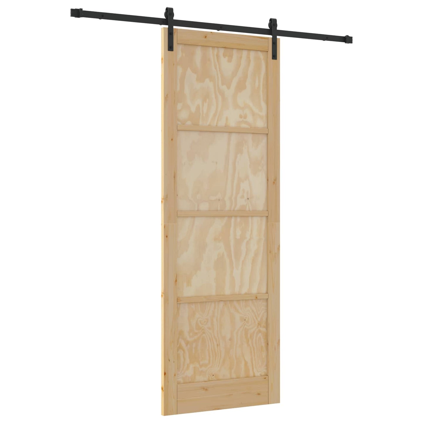 Porta scorrevole Naturale e Nero 83 x 232 cm | homemem39
