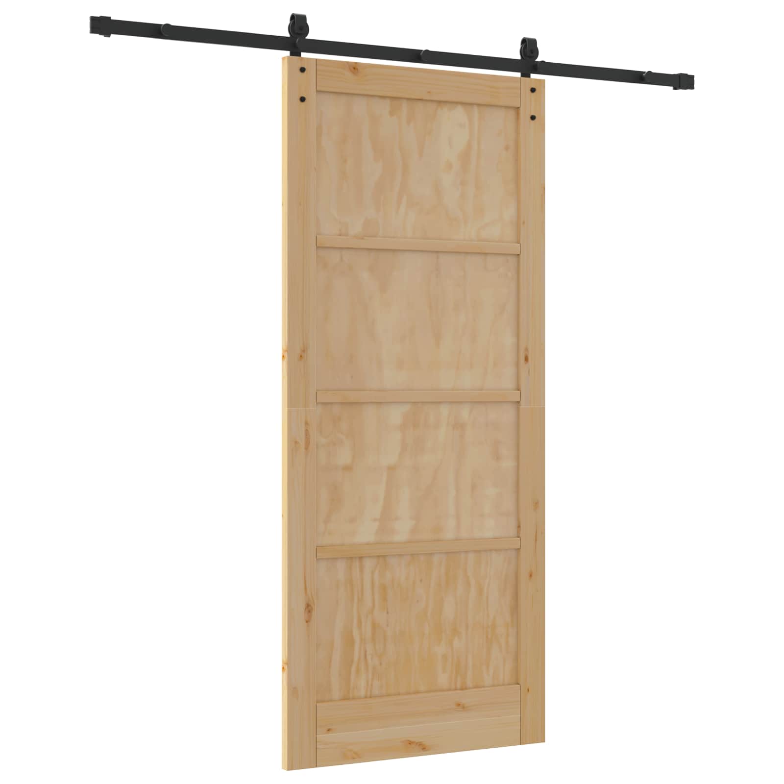 Porta scorrevole Naturale e Nero 86 x 198,5 cm | homemem39