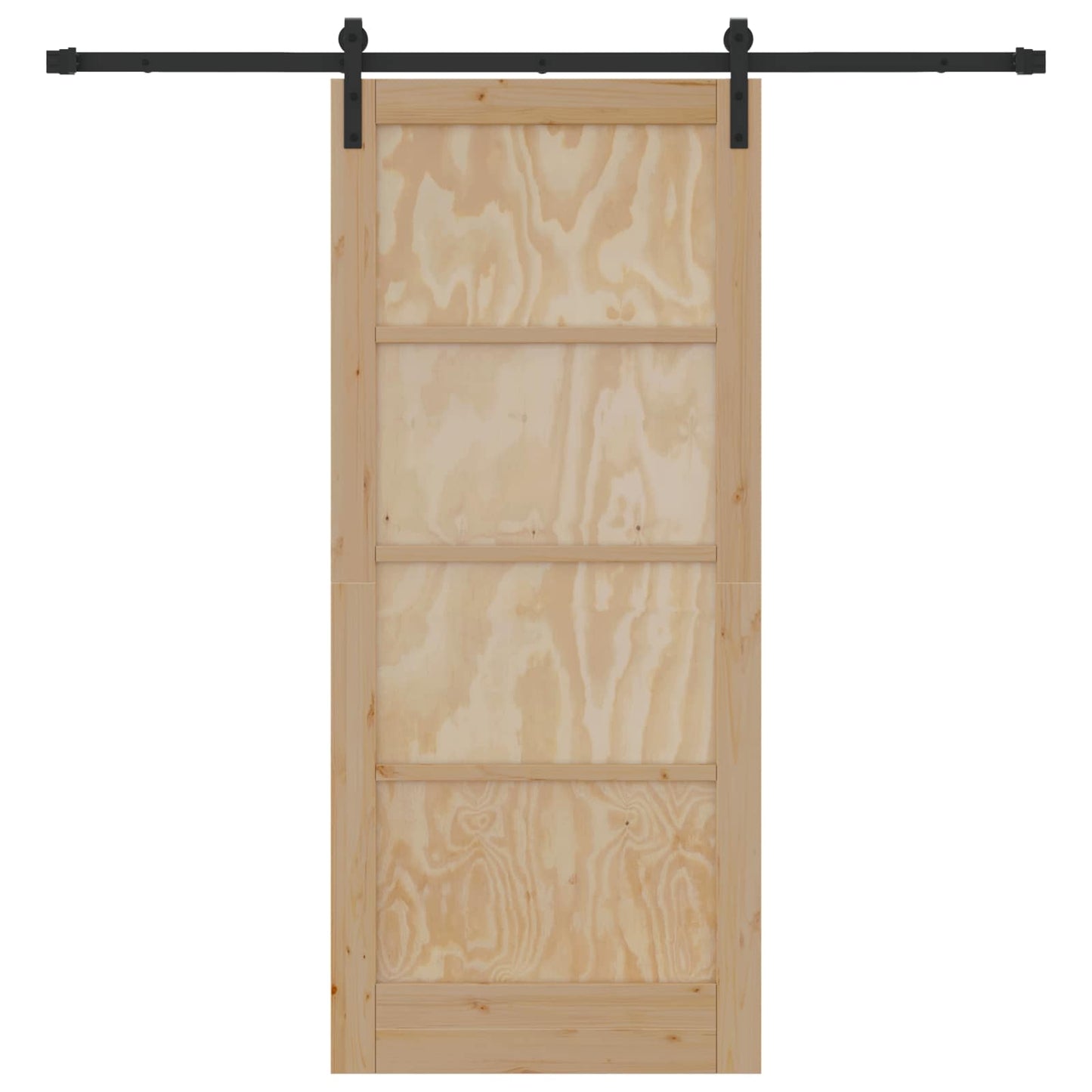 Porta scorrevole Naturale e Nero 86 x 198,5 cm | homemem39