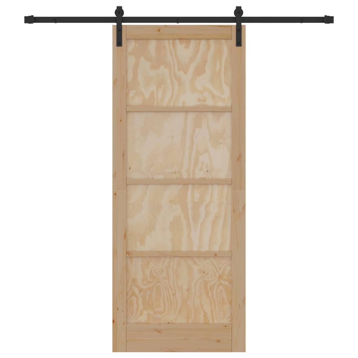 Porta scorrevole Naturale e Nero 86 x 211 cm | homemem39
