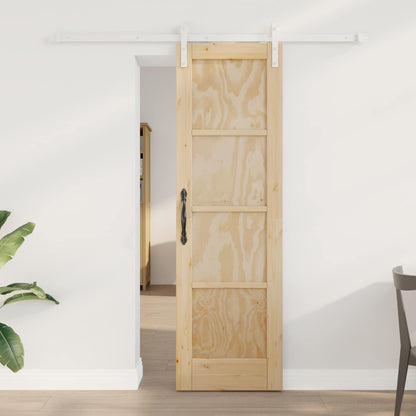 Porta scorrevole Naturale e Bianco 61 x 198,5 cm | homemem39