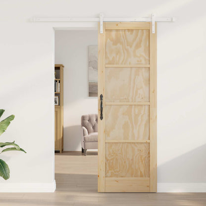 Porta scorrevole Naturale e Bianco 73,5 x 211 cm | homemem39