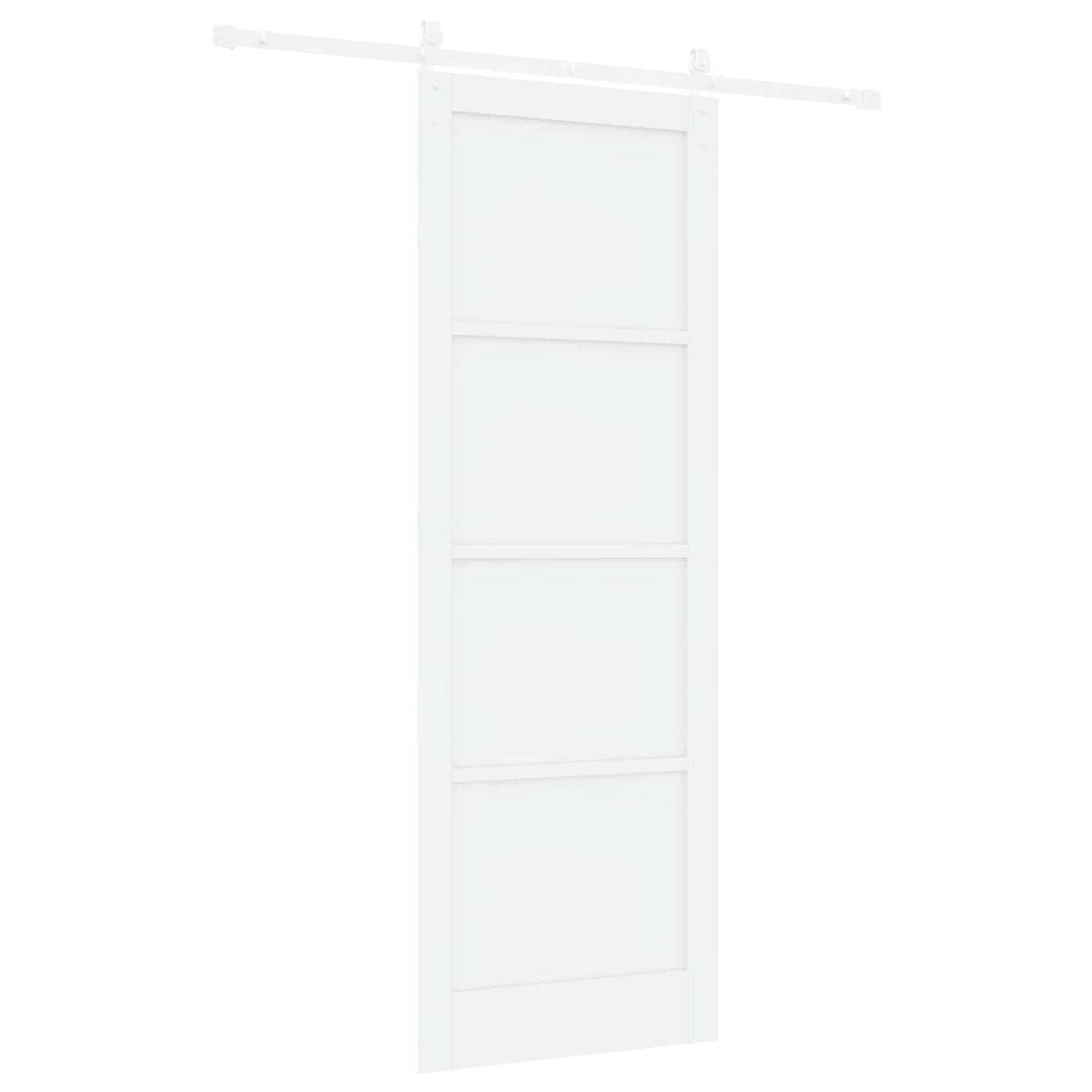Porta scorrevole Bianco 83 x 232 cm Legno Massello di Pino | homemem39