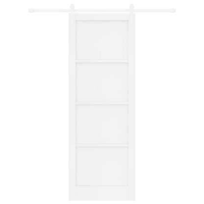 Porta scorrevole Bianco 83 x 232 cm Legno Massello di Pino | homemem39
