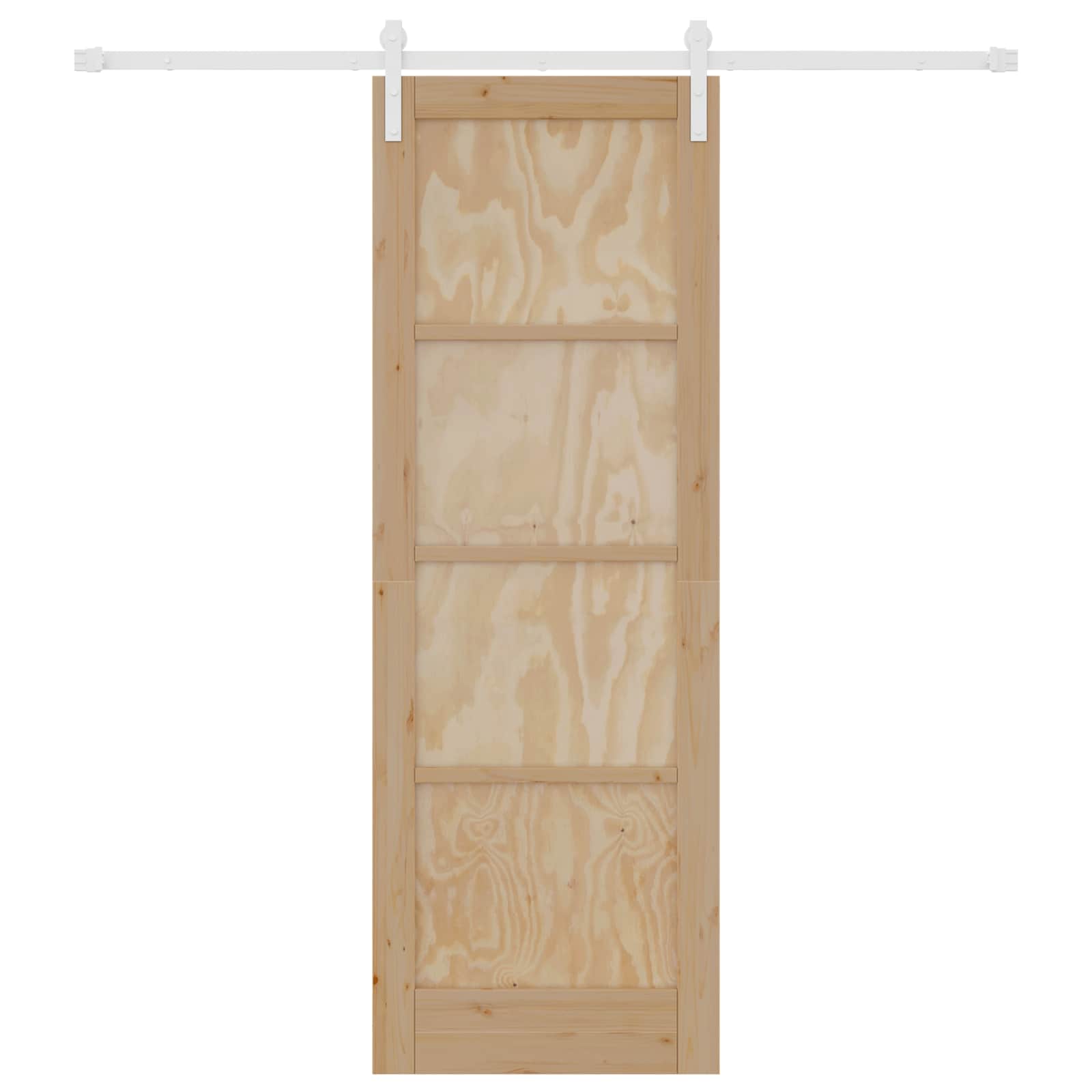 Porta scorrevole Naturale e Bianco 73,5 x 211 cm | homemem39