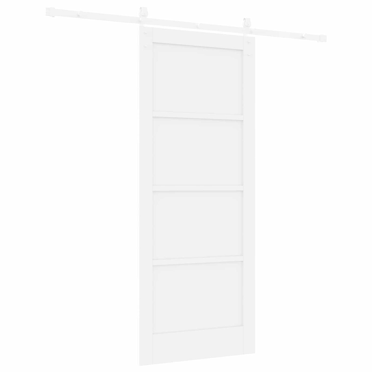 Porta scorrevole Bianco 83 x 202 cm Legno Massello di Pino | homemem39