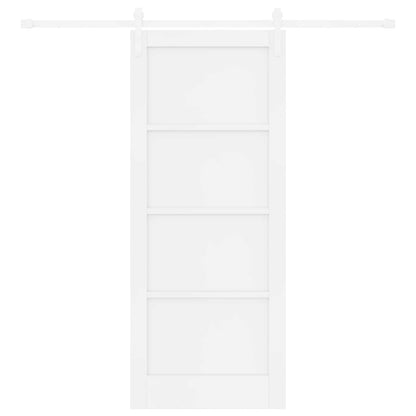 Porta scorrevole Bianco 83 x 202 cm Legno Massello di Pino | homemem39
