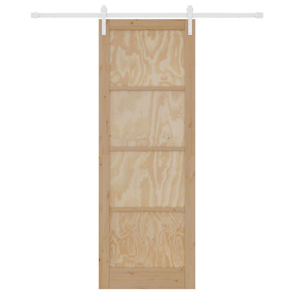 Porta scorrevole Naturale e Bianco 83 x 232 cm | homemem39