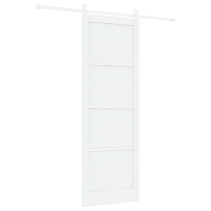 Porta scorrevole Bianco 83 x 232 cm Legno Massello di Pino | homemem39