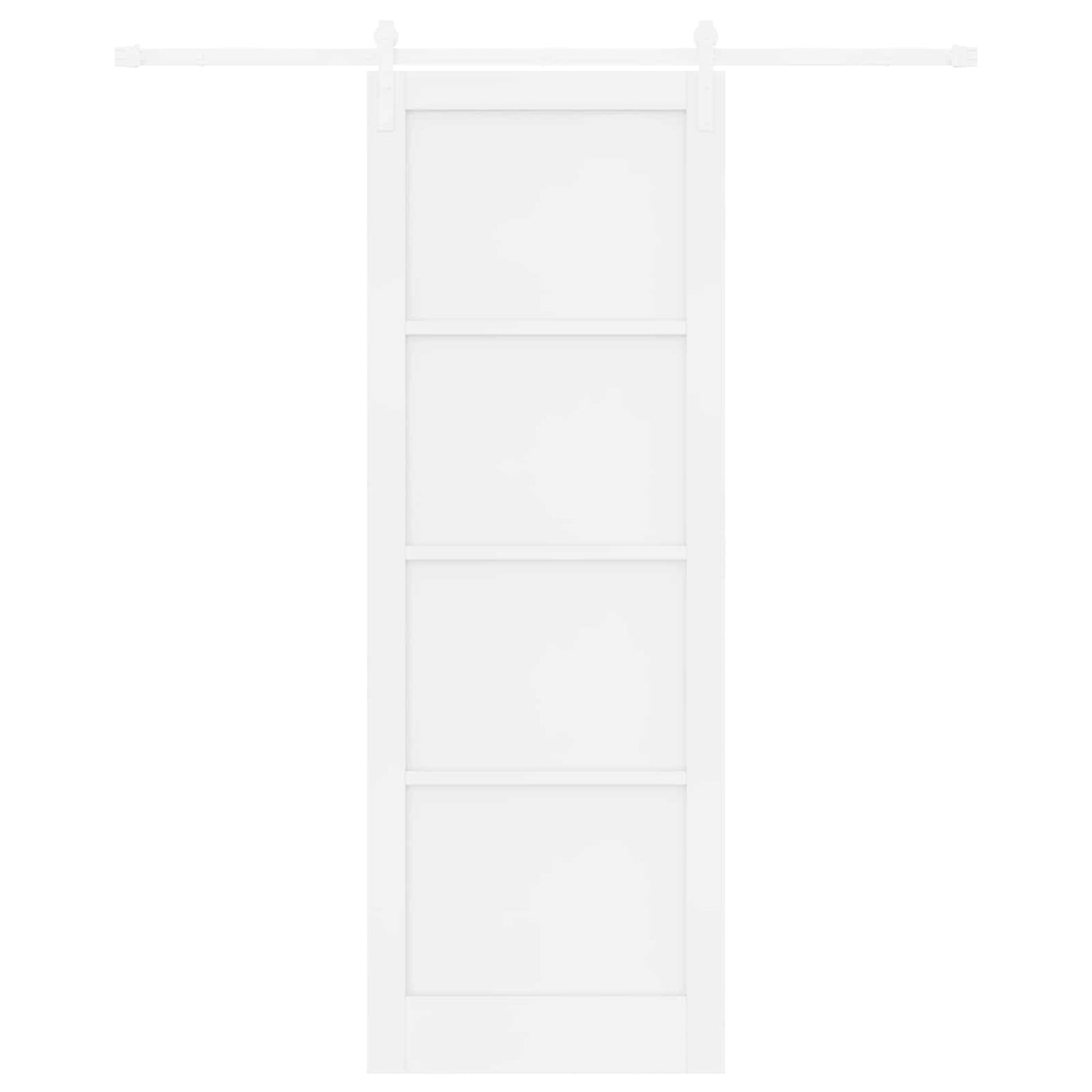 Porta scorrevole Bianco 83 x 232 cm Legno Massello di Pino | homemem39