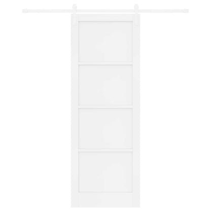 Porta scorrevole Bianco 83 x 232 cm Legno Massello di Pino | homemem39