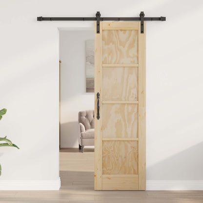 Porta scorrevole Naturale 61 x 198,5 cm Legno Massello di Pino | homemem39