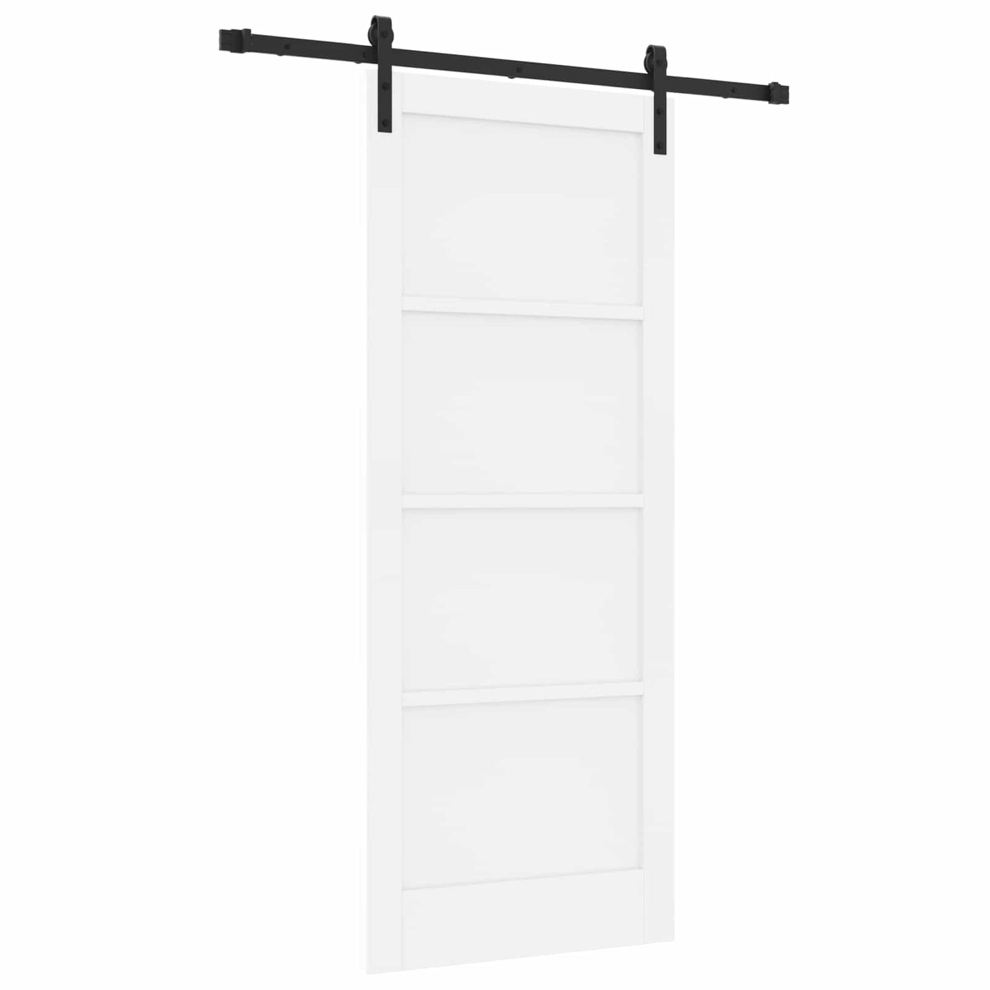 Porta scorrevole Bianco 83 x 202 cm Legno Massello di Pino | homemem39