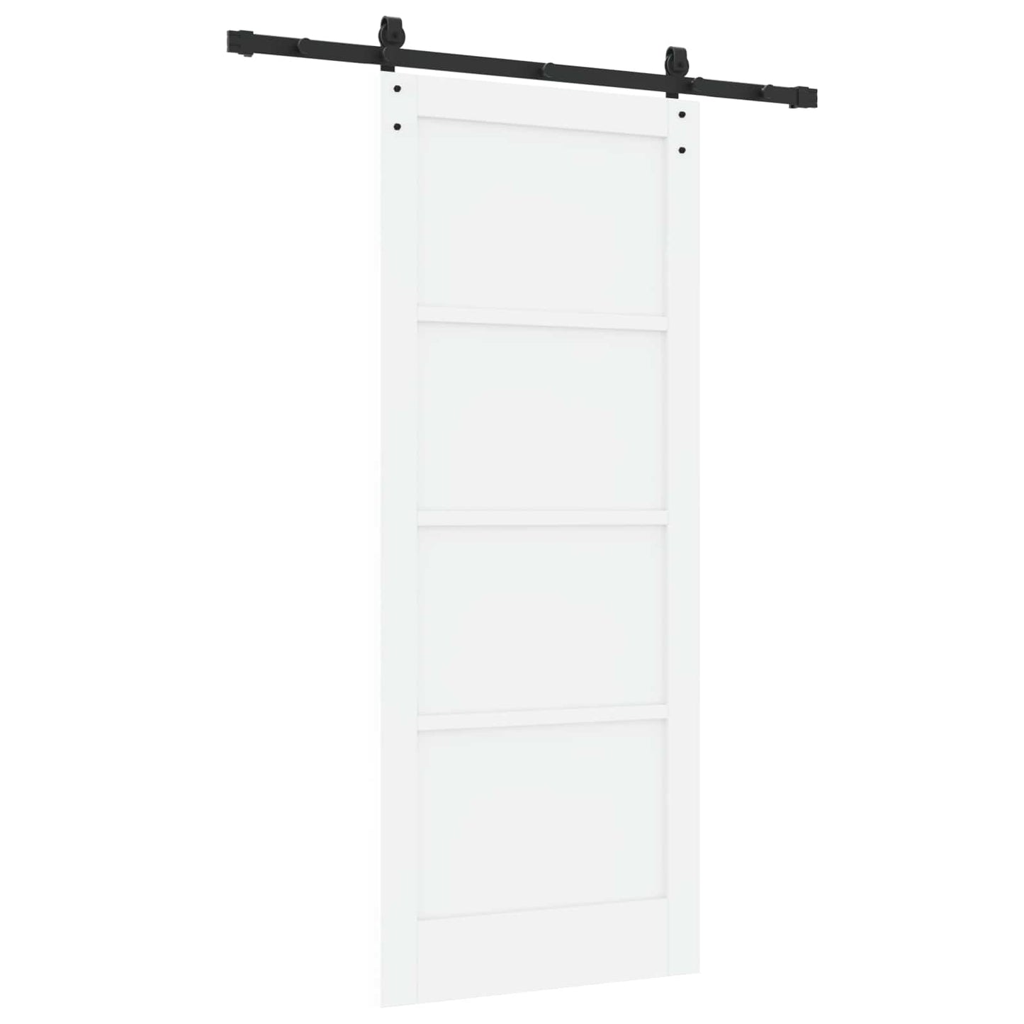 Porta scorrevole Bianco 83 x 202 cm Legno Massello di Pino | homemem39