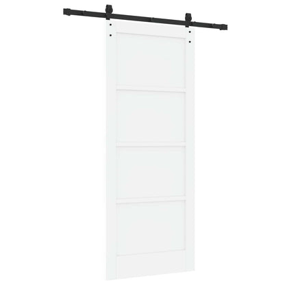 Porta scorrevole Bianco 83 x 202 cm Legno Massello di Pino | homemem39