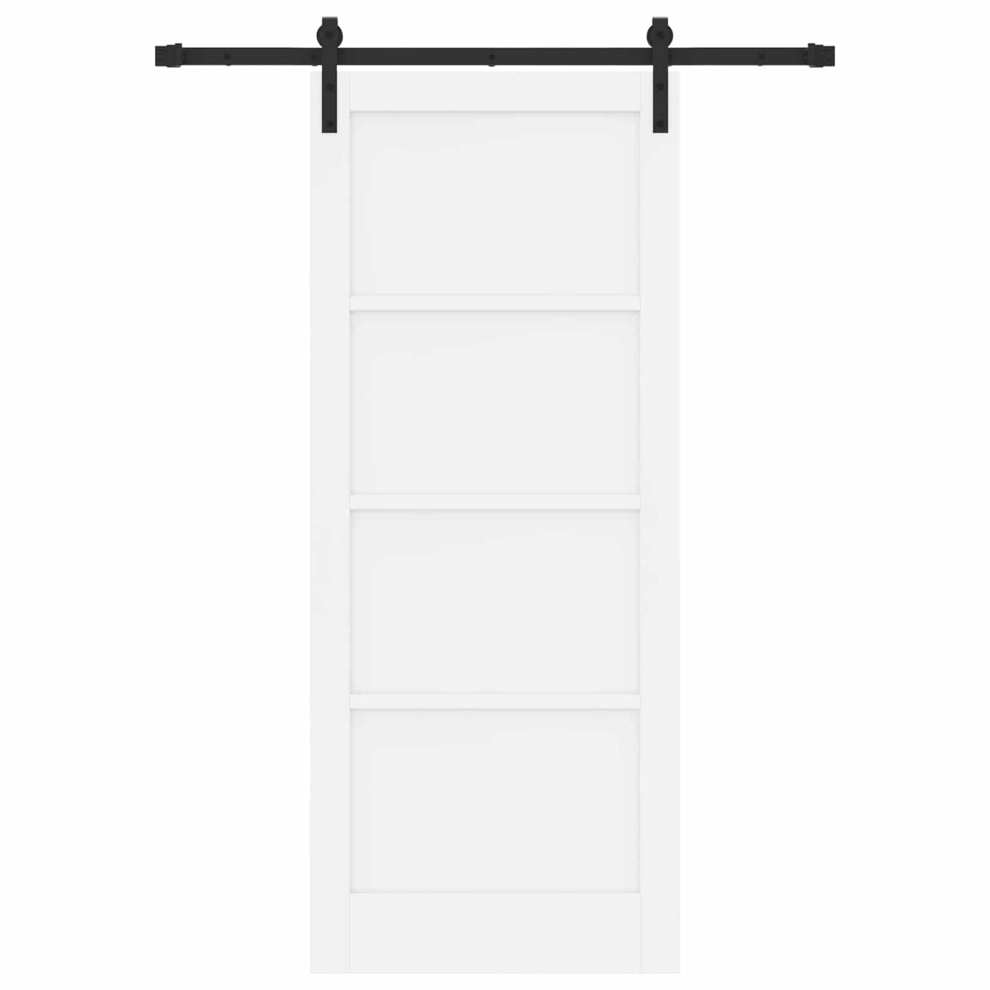 Porta scorrevole Bianco 83 x 202 cm Legno Massello di Pino | homemem39