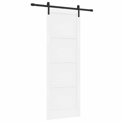 Porta scorrevole Bianco 83 x 232 cm Legno Massello di Pino | homemem39