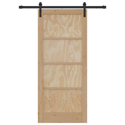 Porta scorrevole Naturale 86 x 198,5 cm Legno Massello di Pino | homemem39