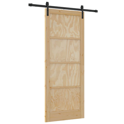 Porta scorrevole Naturale 86 x 211 cm Legno Massello di Pino | homemem39