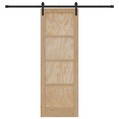 Porta scorrevole Naturale 73,5 x 211 cm Legno Massello di Pino | homemem39