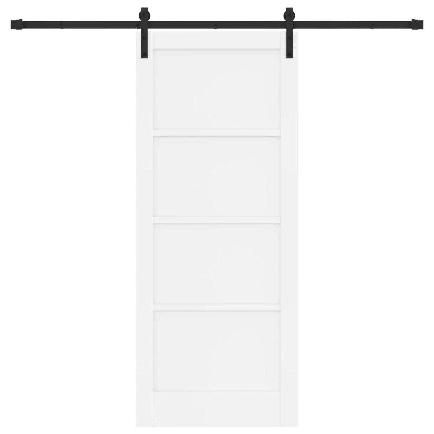 Porta scorrevole Bianco 83 x 202 cm Legno Massello di Pino | homemem39