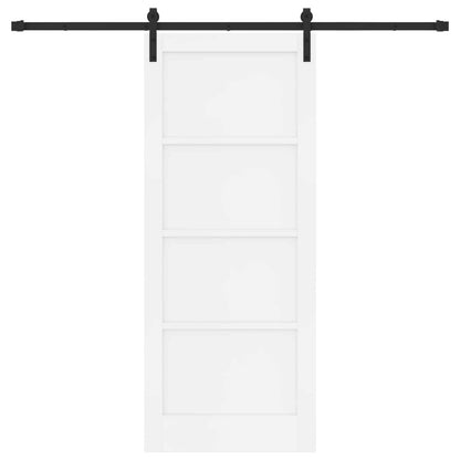 Porta scorrevole Bianco 83 x 202 cm Legno Massello di Pino | homemem39