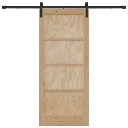 Porta scorrevole Naturale 86 x 198,5 cm Legno Massello di Pino | homemem39