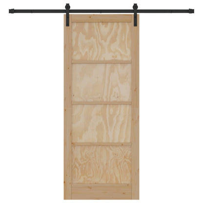 Porta scorrevole Naturale 86 x 211 cm Legno Massello di Pino | homemem39