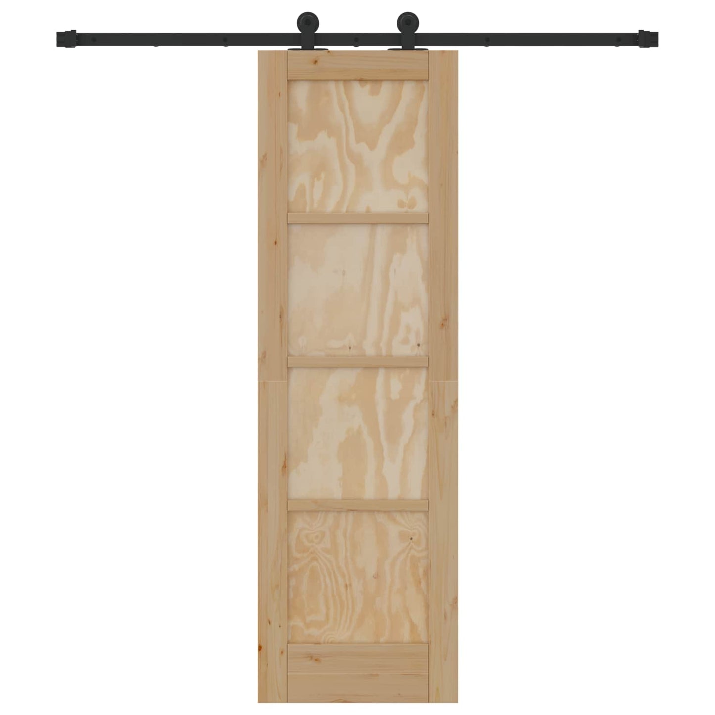Porta scorrevole Naturale e Nero 61 x 198,5 cm | homemem39