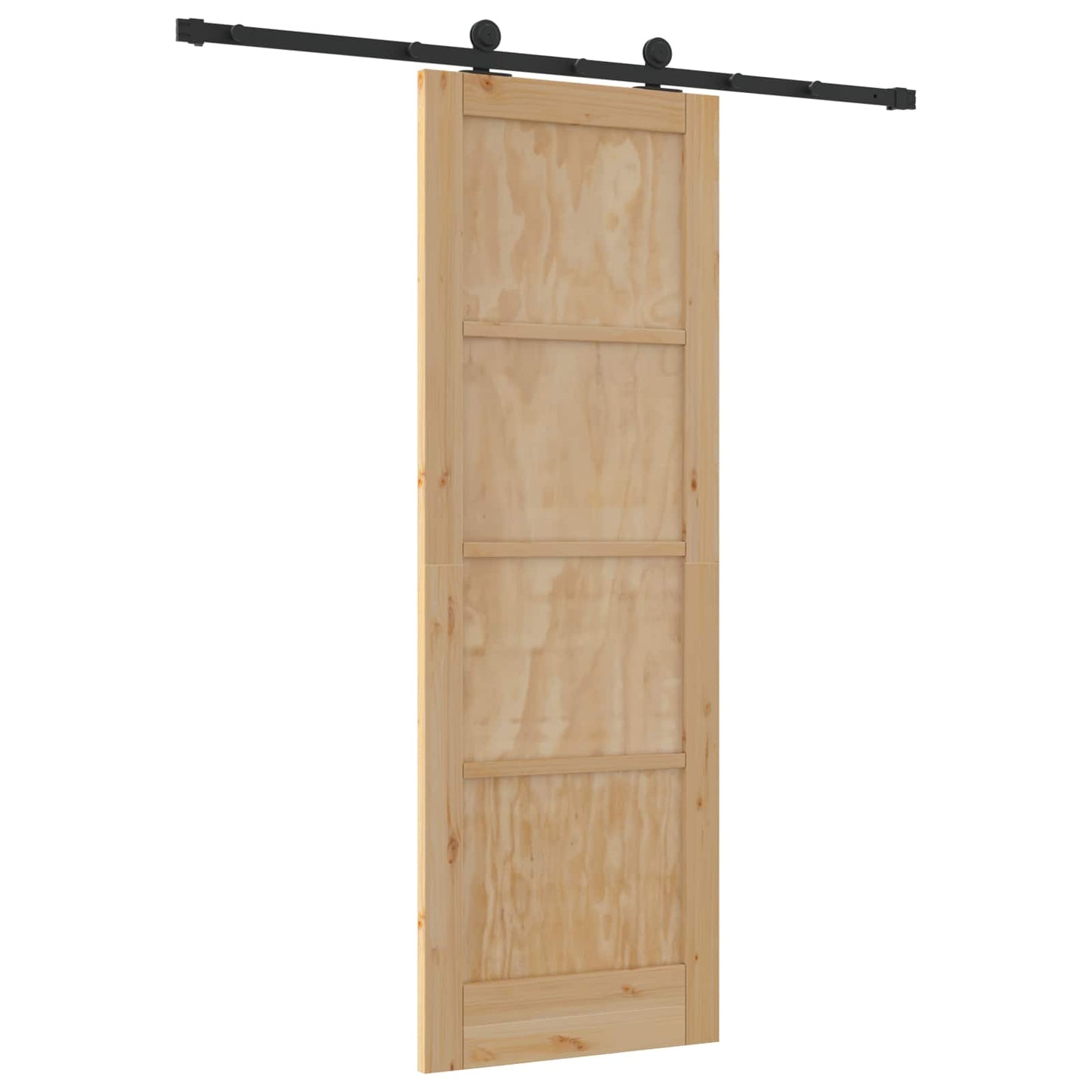 Porta scorrevole Naturale e Nero 73,5 x 211 cm | homemem39