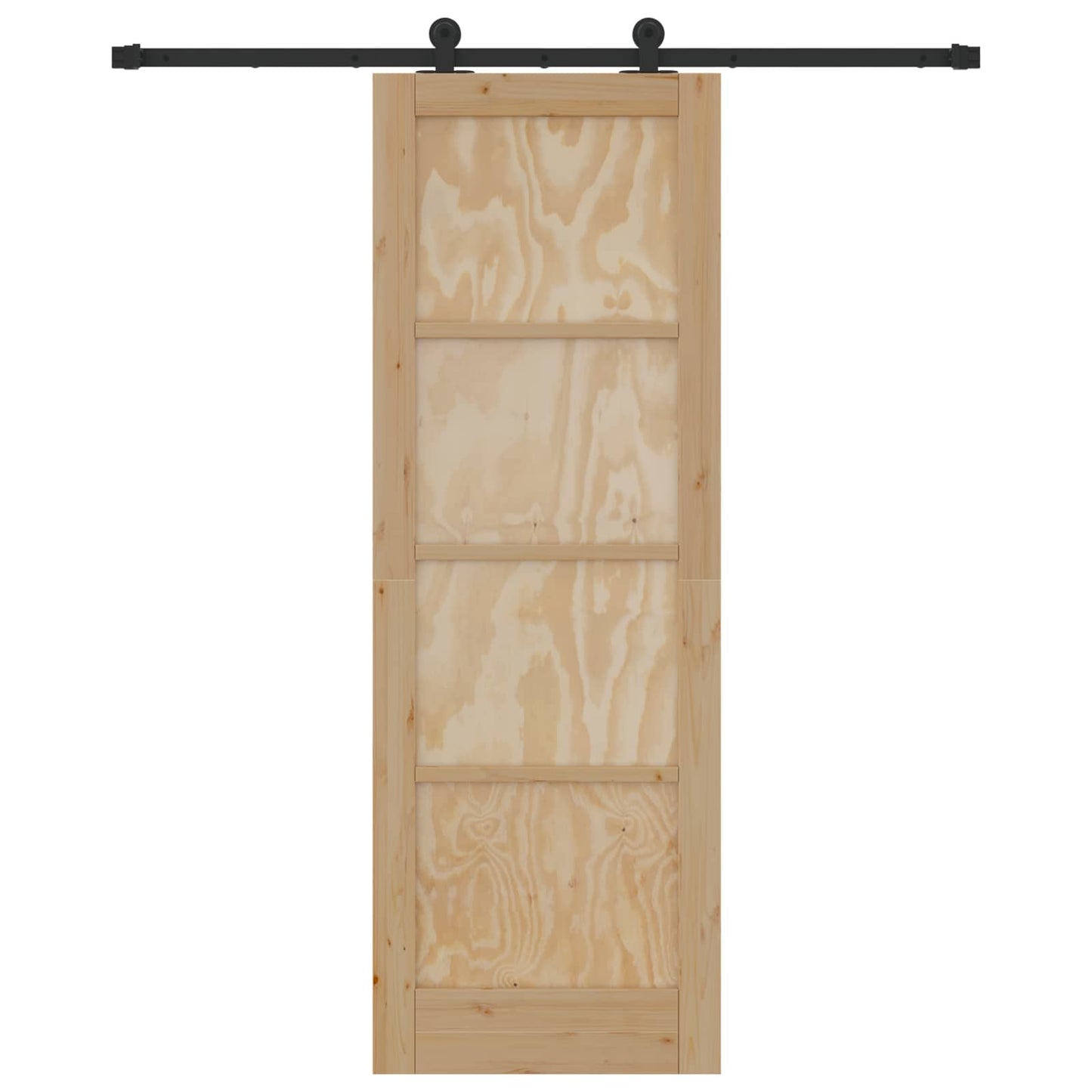 Porta scorrevole Naturale e Nero 73,5 x 211 cm | homemem39