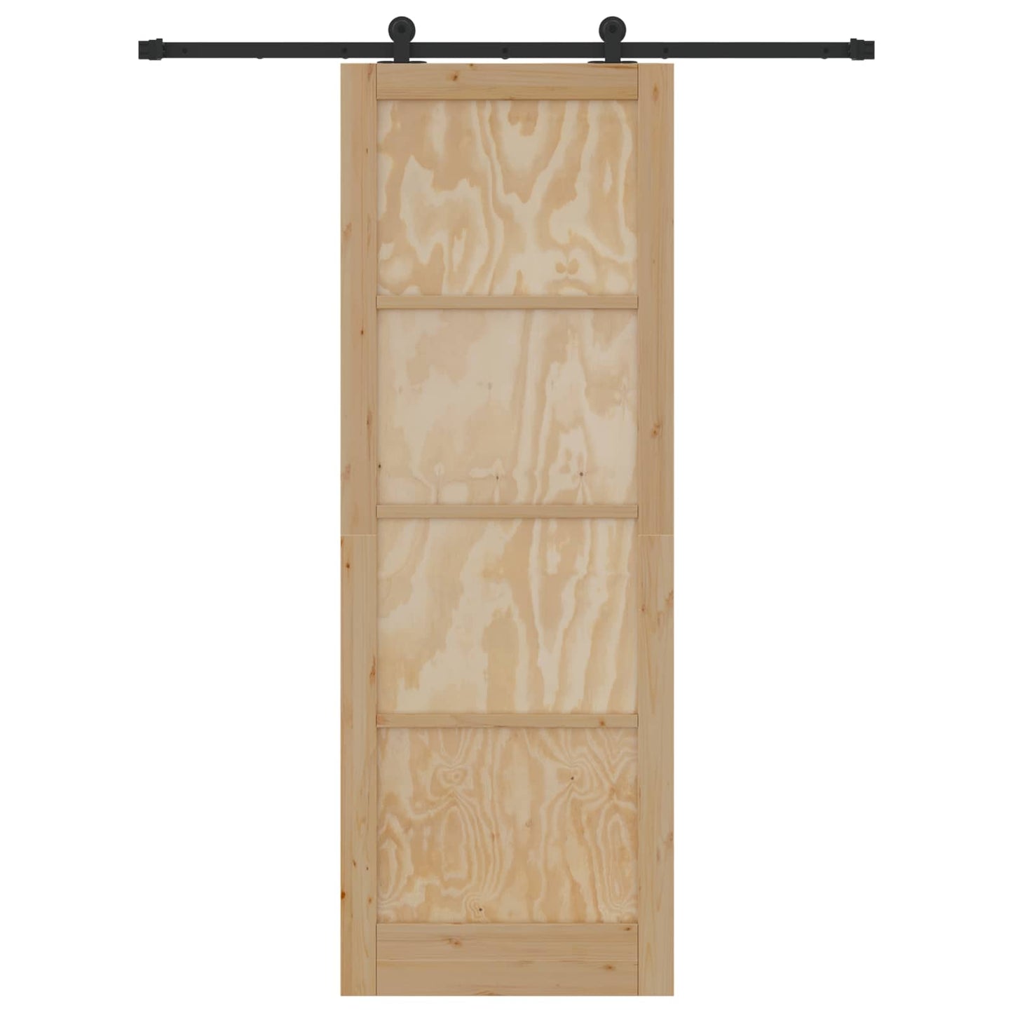 Porta scorrevole Naturale e Nero 83 x 232 cm | homemem39