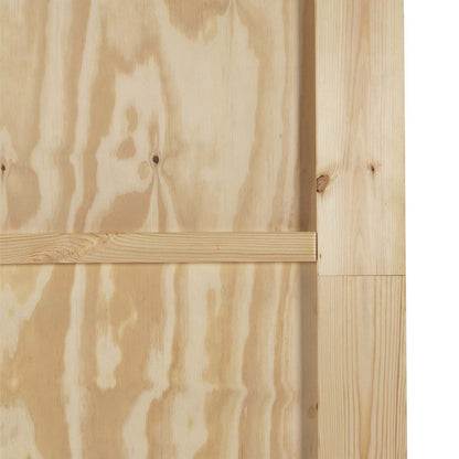 Porta scorrevole Naturale e Nero 86 x 198,5 cm | homemem39