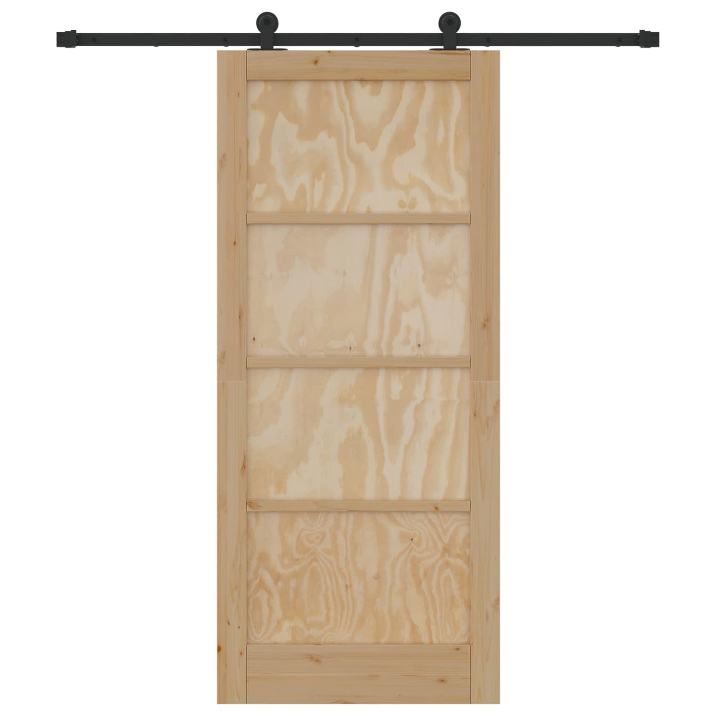 Porta scorrevole Naturale e Nero 86 x 198,5 cm | homemem39