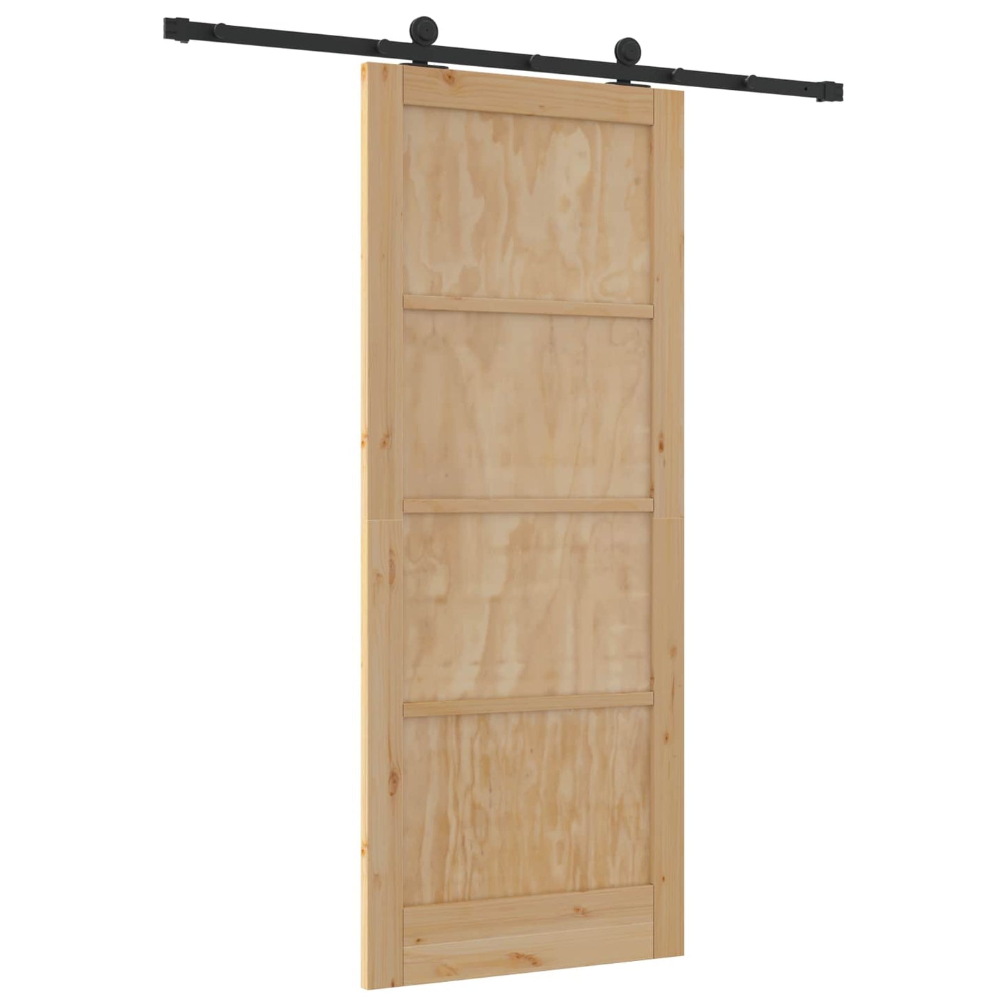 Porta scorrevole Naturale e Nero 86 x 211 cm | homemem39