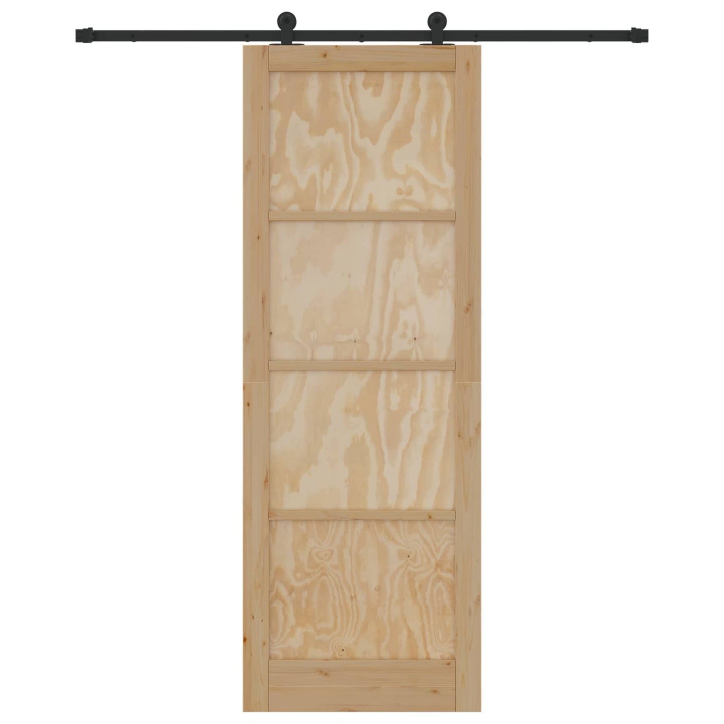 Porta scorrevole Naturale e Nero 83 x 232 cm | homemem39