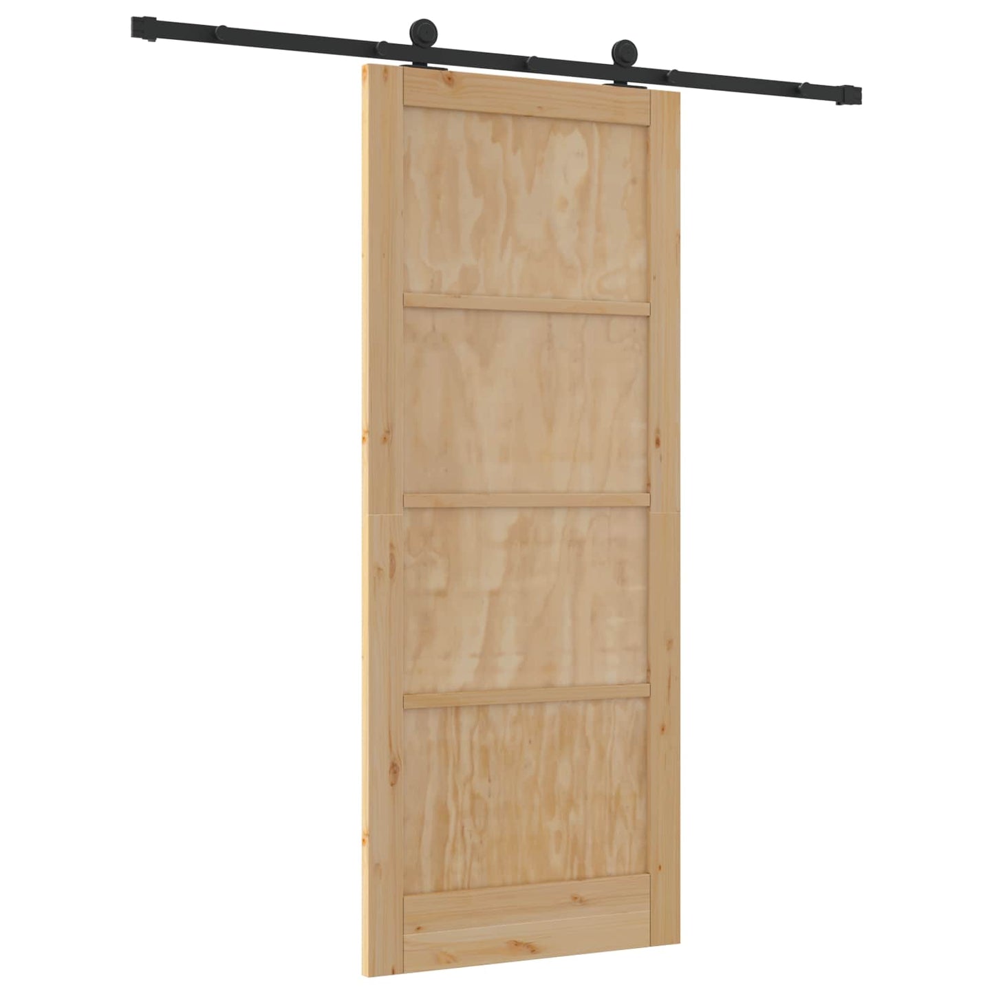 Porta scorrevole Naturale e Nero 86 x 211 cm | homemem39