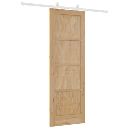 Porta scorrevole Naturale e Bianco 73,5 x 211 cm | homemem39