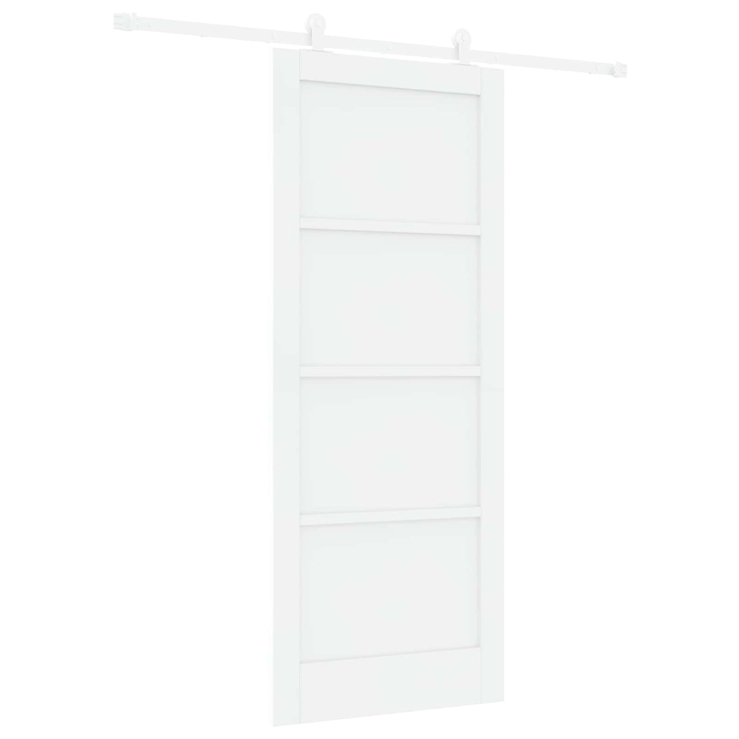 Porta scorrevole Bianco 83 x 202 cm Legno Massello di Pino | homemem39